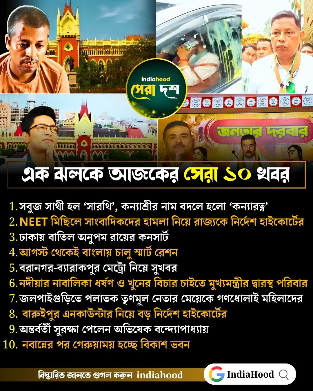 আজকের সেরা ১০ খবর (৩০ জুলাই)